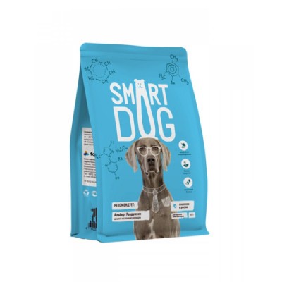 Для взрослых собак с лососем и рисом Smart Dog Сухой корм 18 кг