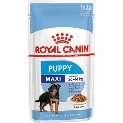 Паучи кусочки в соусе для щенков крупных пород, 4 шт Royal Canin Maxi Puppy 560 г