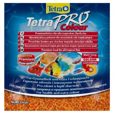 Корм-чипсы для улучшения окраса всех декоративных рыб, sachet Tetra Pro Color Crisps 12 г