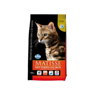 Корм для стерилезованных кошек и кастрированных котов с лососем Farmina Matisse Neutered Salmon 10 кг