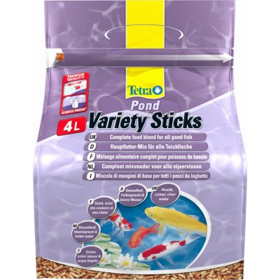 Корм для прудовых рыб, 3 вида палочек Tetra Pond Variety Sticks 4 л