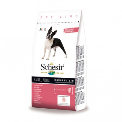Сухой корм для взрослых собак мелких пород (с ветчиной) Schesir Dry Line Adult Small 800 гр