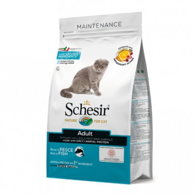 Сухой корм для взрослых кошек (с рыбой) Schesir Adult 400 гр