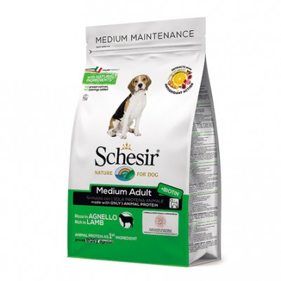 Сухой корм для собак средних пород (с ягненком) Schesir Dry Line Adult Medium 3 кг