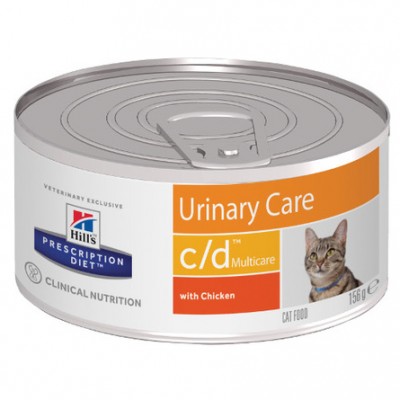 Диета консервы для кошек для профилактики МКБ струвиты Hills Prescription Diet Urinary Care c/d 156 г