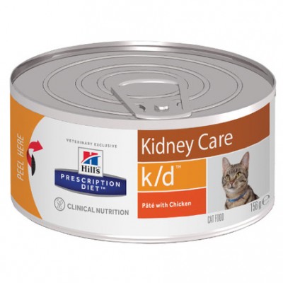 Диета консервы для кошек для лечения заболеваний почек Hills Prescription Diet Kidney Care k/d 156 г