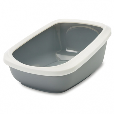 Туалет для кошек с насадкой серый Savic ASEO Jumbo S2001 67.5*48,5*28 см