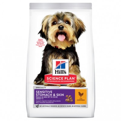 Корм для собак мелких и миниатюрных пород с чувствительным пищев Hills Sensitive Stomach & Skin Small & Mini 1,5 кг