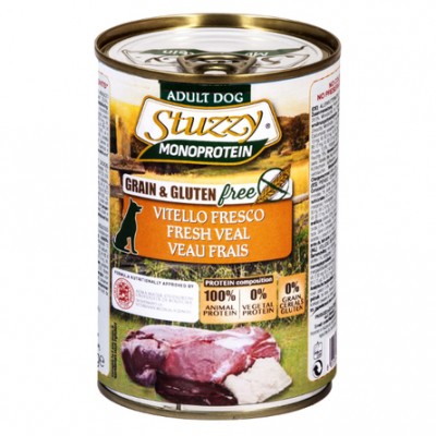 Влажный корм для взрослых собак всех пород со свежей телятиной Stuzzy Monoprotein 400 г