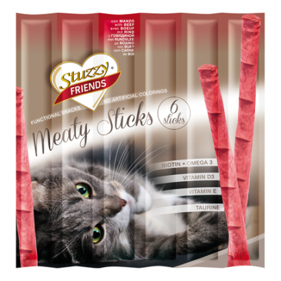 Мясные палочки для взрослых кошек с говядиной Stuzzy Friends 30 г