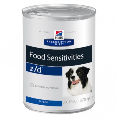 Диета консервы для собак для лечения острых пищевых аллергий Hills Prescription Diet Food Sensitivities z/d 370 г