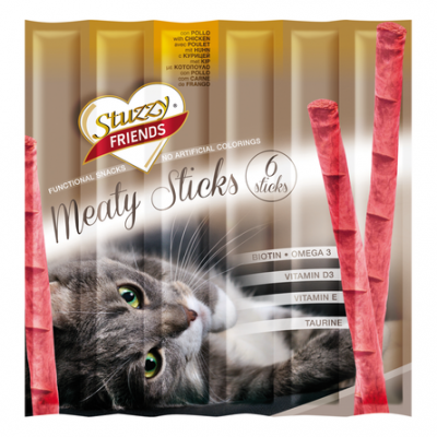 Мясные палочки для взрослых кошек с курицей Stuzzy Friends 30 г
