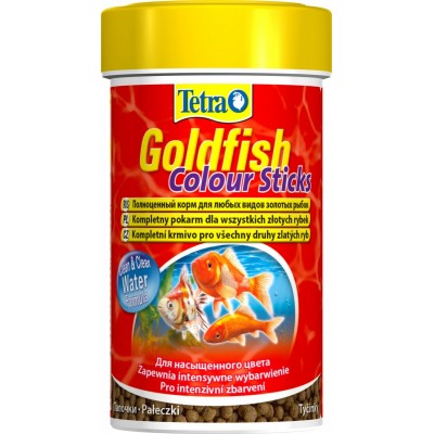 Корм в палочках для улучшения окраса золотых рыбок Tetra Goldfish Colour Sticks 100 мл
