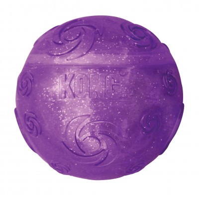 Игрушка для собак хрустящий мячик большой Kong Squezz Crackle 7 см