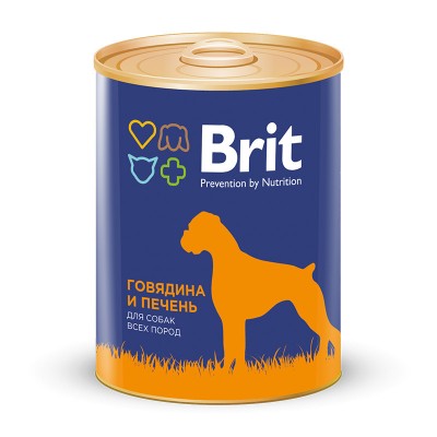 Консервы для собак с говядиной и печенью Brit Red Meat & Liver 850 г