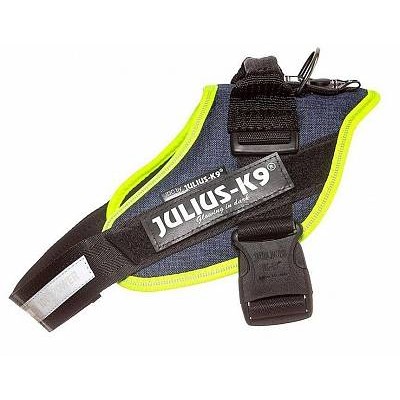 Шлейка для собак, джинса-зеленый неон Julius-K9 IDC-Powerharness 0 58-76 см х 14-25 кг