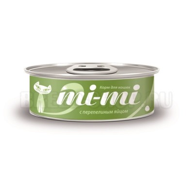  Mi-Mi Консервы для кошек и котят с перепелиным яйцом 80 г