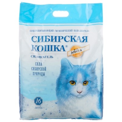 Силикагелевый наполнитель Сибирская кошка Элитный 7,3 кг