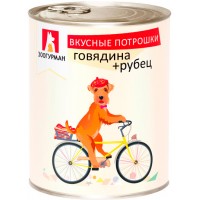 Консервы для собак Вкусные потрошки Говядина+Рубец