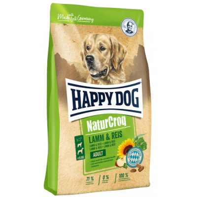 Сухой корм для взрослых собак с ягненком и рисом Happy Dog NaturCroq Lamm&Reis 15 кг