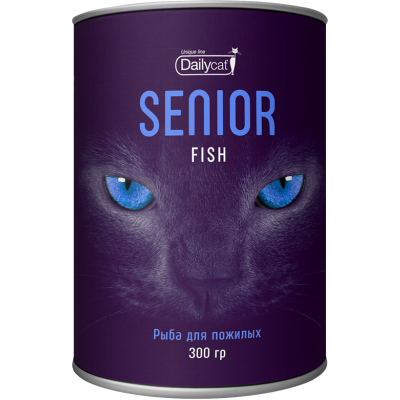 Корм для пожилых кошек с рыбой Dailycat Unique line SENIOR Fish 300 г