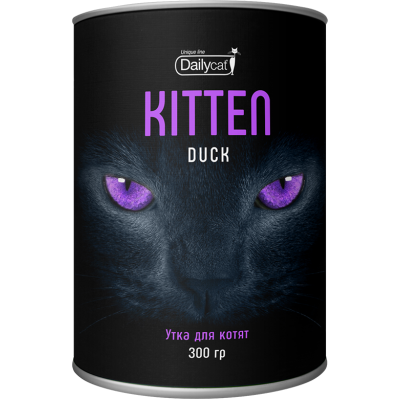 Корм для котят с уткой Dailycat Unique line KITTEN Duck 300 г