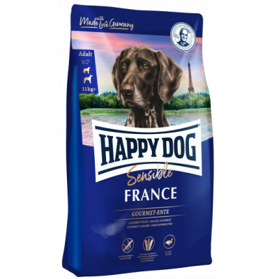 Беззерновой корм для собак средних пород с уткой и картофелем Happy Dog France 1 кг