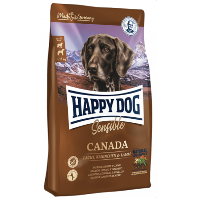 Беззерновой корм для собак с лососем, кроликом и ягненком Happy Dog Canada 12,5 кг