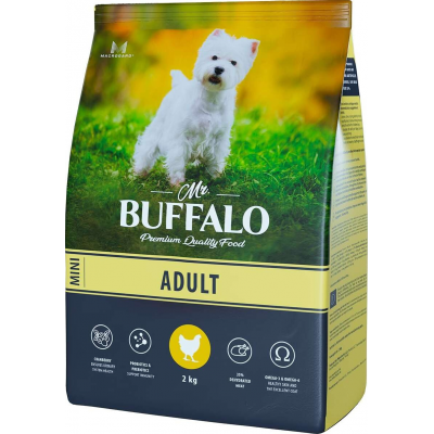 Корм для собак мелких пород с курицей Mr.Buffalo ADULT MINI 2 кг