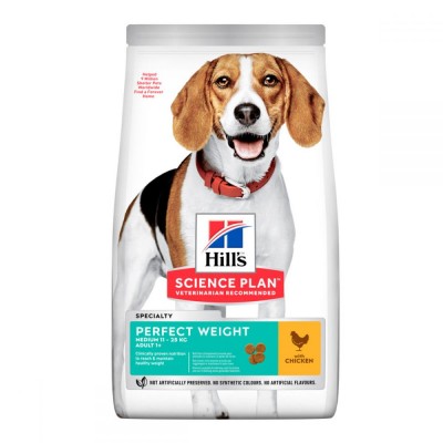 Корм для собак идеальный вес с курицей Hills Perfect Weight Medium 12 кг