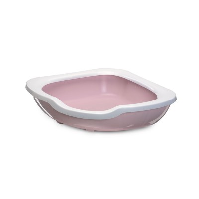 Туалет-Лоток для кошек угловой, темно-розовый Imac Fred 51 х 51 х 15,5 см