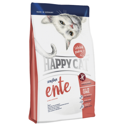 Сухой корм для кошек с уткой Happy Cat Adult Sensitive 4 кг