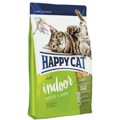 Сухой корм для кошек, живущих в помещении, с ягненком Happy Cat Indor Weide-lamm 300 г