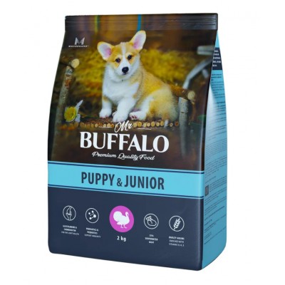 Корм для щенков и юниоров с индейкой Mr.Buffalo PUPPY & JUNIOR 2 кг