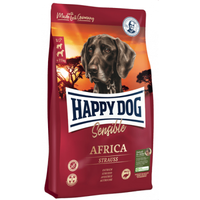 Беззерновой корм для собак с картофелем и мясом страуса Happy Dog Africa 12,5 кг