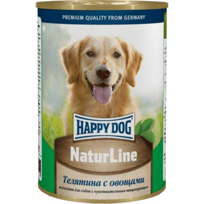 Консервы для собак Happy Dog Телятина с овощами 400 г