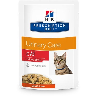 Диета паучи для кошек при стрессе с курицей Hills Prescription Diet Urinary Stress с/d 85 г