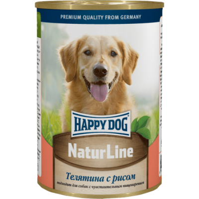 Консервы для собак Happy Dog Телятина с рисом 400 г