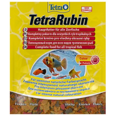 Корм в хлопьях для улучшения окраса всех видов рыб, sachet Tetra Rubin 12 г