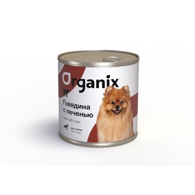 Консервы для собак Organix Печень и говядина 750 г