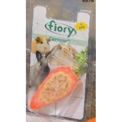 Carrosalt Fiory Био-камень для грызунов с солью в форме моркови 65 г