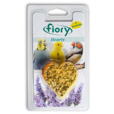 Hearty Fiory Био-камень для птиц с лавандой в форме сердца 45 г