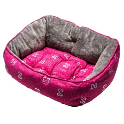 Мягкий лежак с двусторонней подушкой, "Розовые косточки" Rogz Trendy Podz S