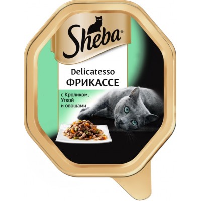 Консервы для кошек в ламистере Sheba Delicatesso фрикассе с кроликом, уткой и овощами 85 г