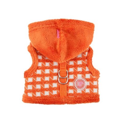 Жилет-шлейка в клетку "Космо" со шлейкой, оранжевый Pinkaholic Cosmo Pinka Harness M