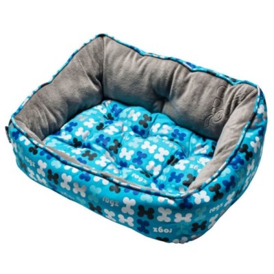 Мягкий лежак с двусторонней подушкой, "Голубые косточки" Rogz Trendy Podz S