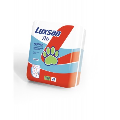 Пеленки для животных 60x90 см Luxsan 100% целлюлоза 20 шт