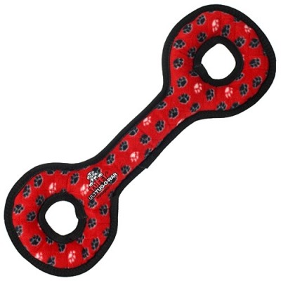 Супер прочная игрушка для собак Буксир для перетягивания с кольцами, красный, прочность 9/10 Tuffy Ultimate Tug-O-War Red Paw 295 г