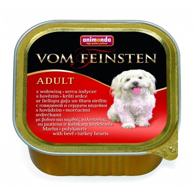 Консервы для собак с говядиной и сердцем индейки Animonda Vom Feinsten Classic 150 г