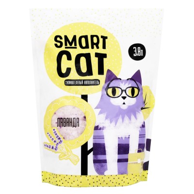 Силикагелевый наполнитель Smart Cat С ароматом лаванды 3,32 кг